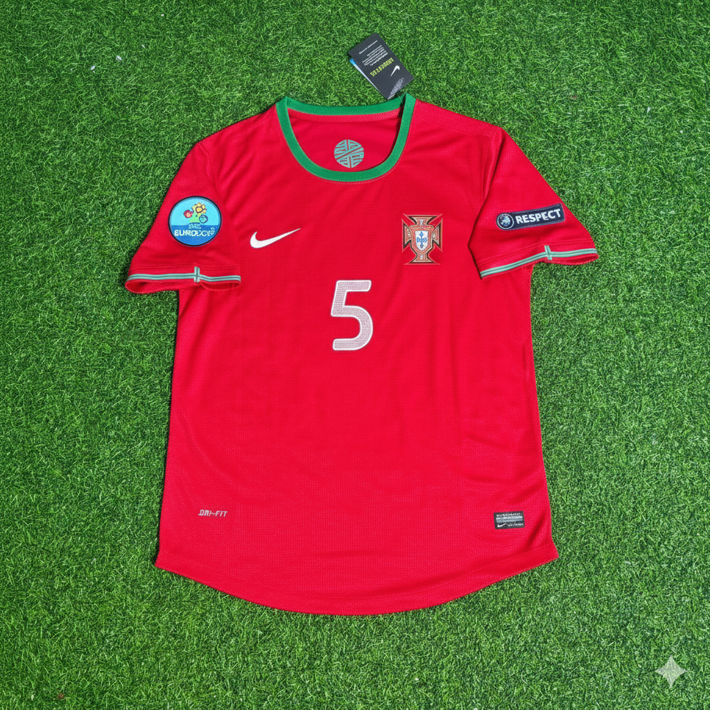 Fabio Coentrao Portugal Euro 2012 Red Retro Football Jersey Kit Pulses Football