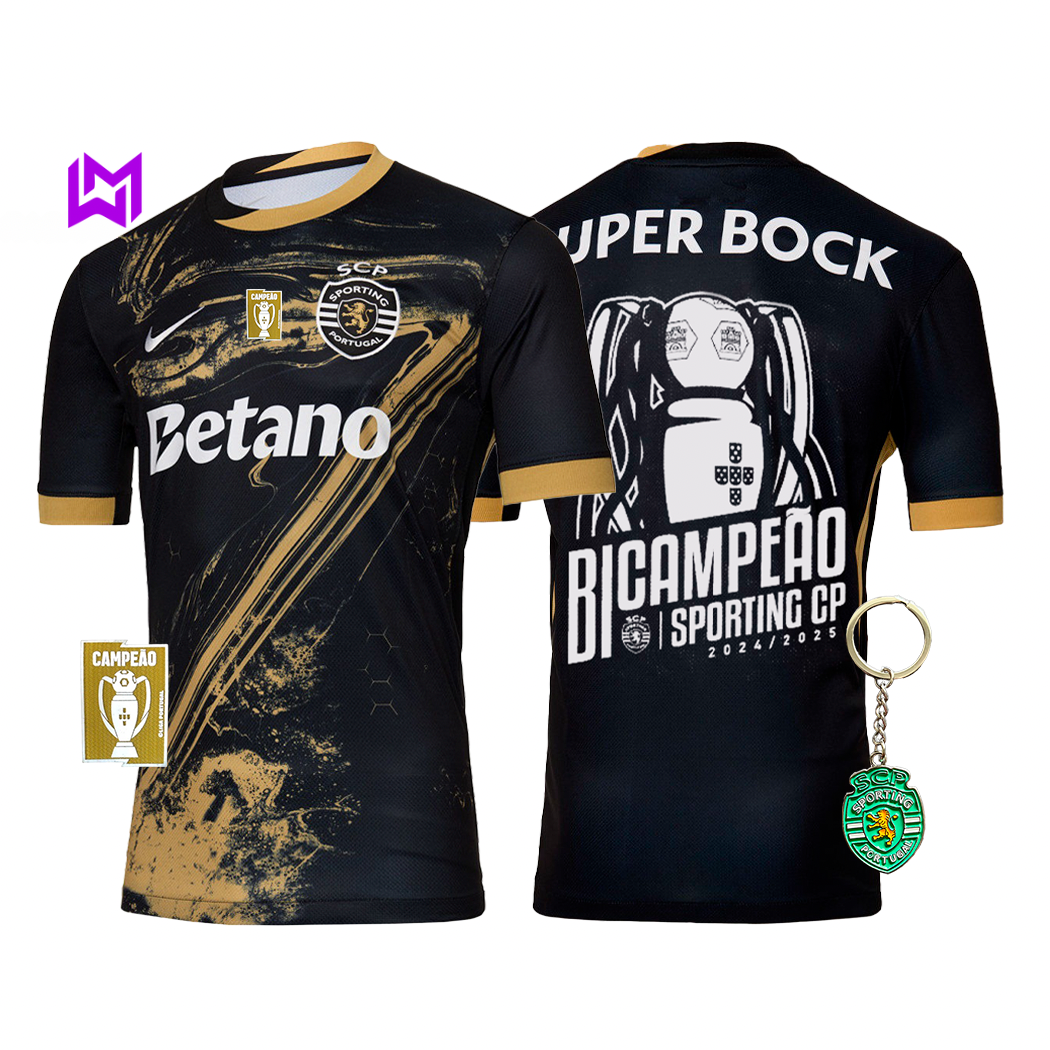 Camisola Sporting Terceiro “7” Ronaldo BICAMPEÃO 2024/25 - MODELO EXCLUSIVO! 🦁🏆