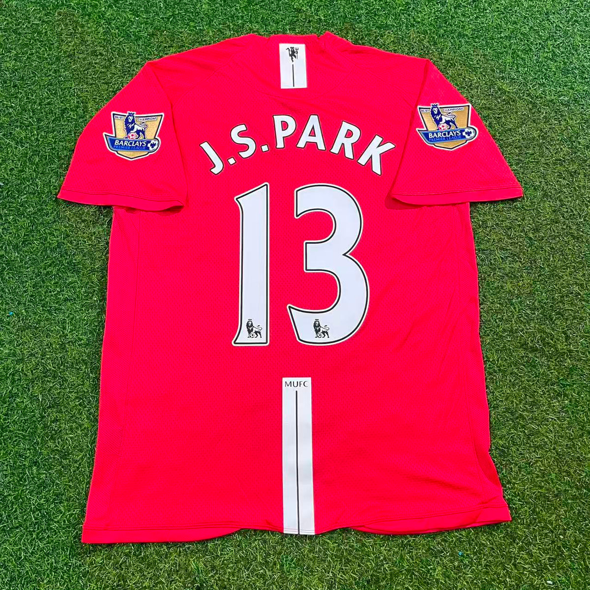 Ji-sung Park Manchester United 2007 2008 EPL Retro Red Jersey Trikot Pulses Football