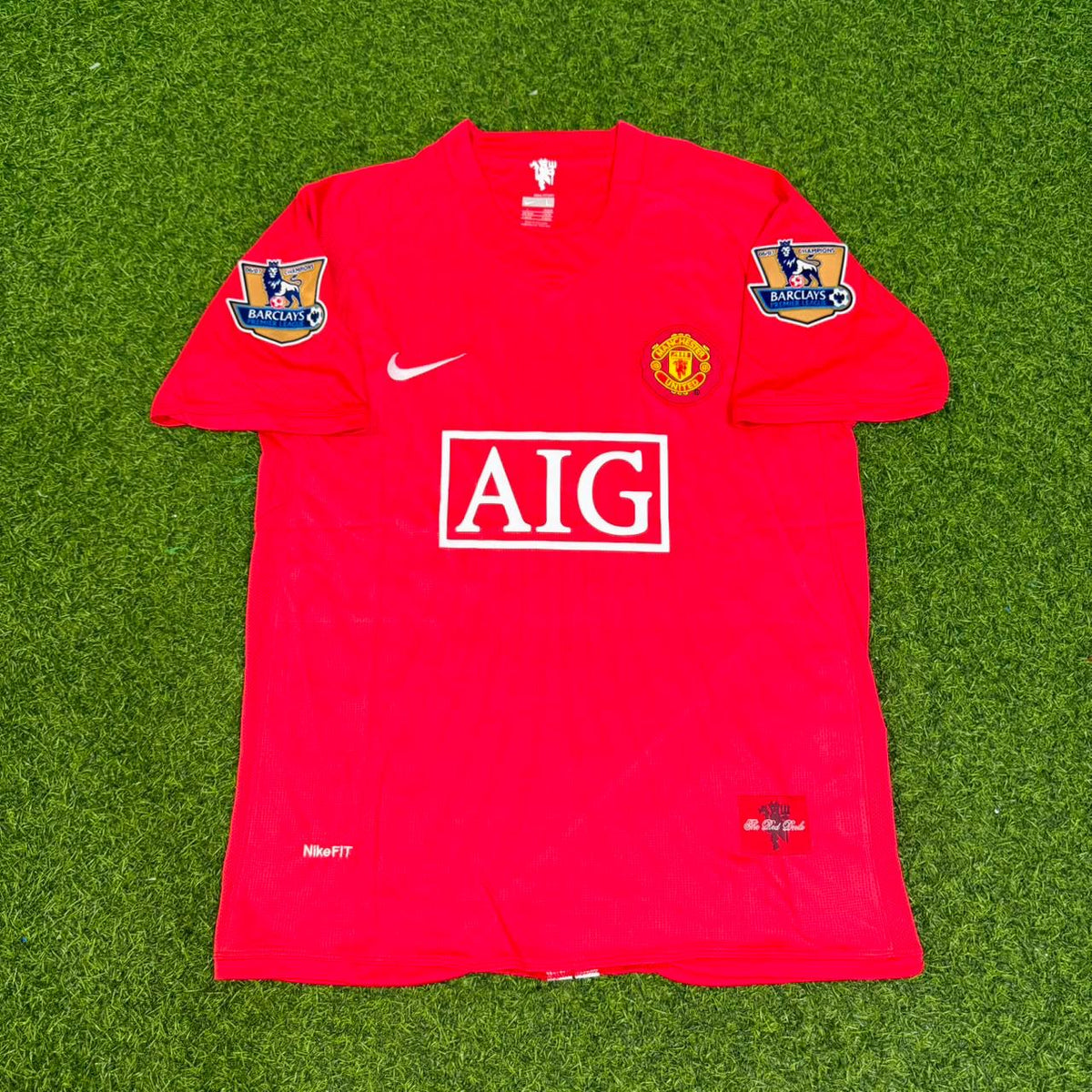 Owen Hargreaves Manchester United 2007 2008 EPL Retro Red Jersey Trikot Pulses Football