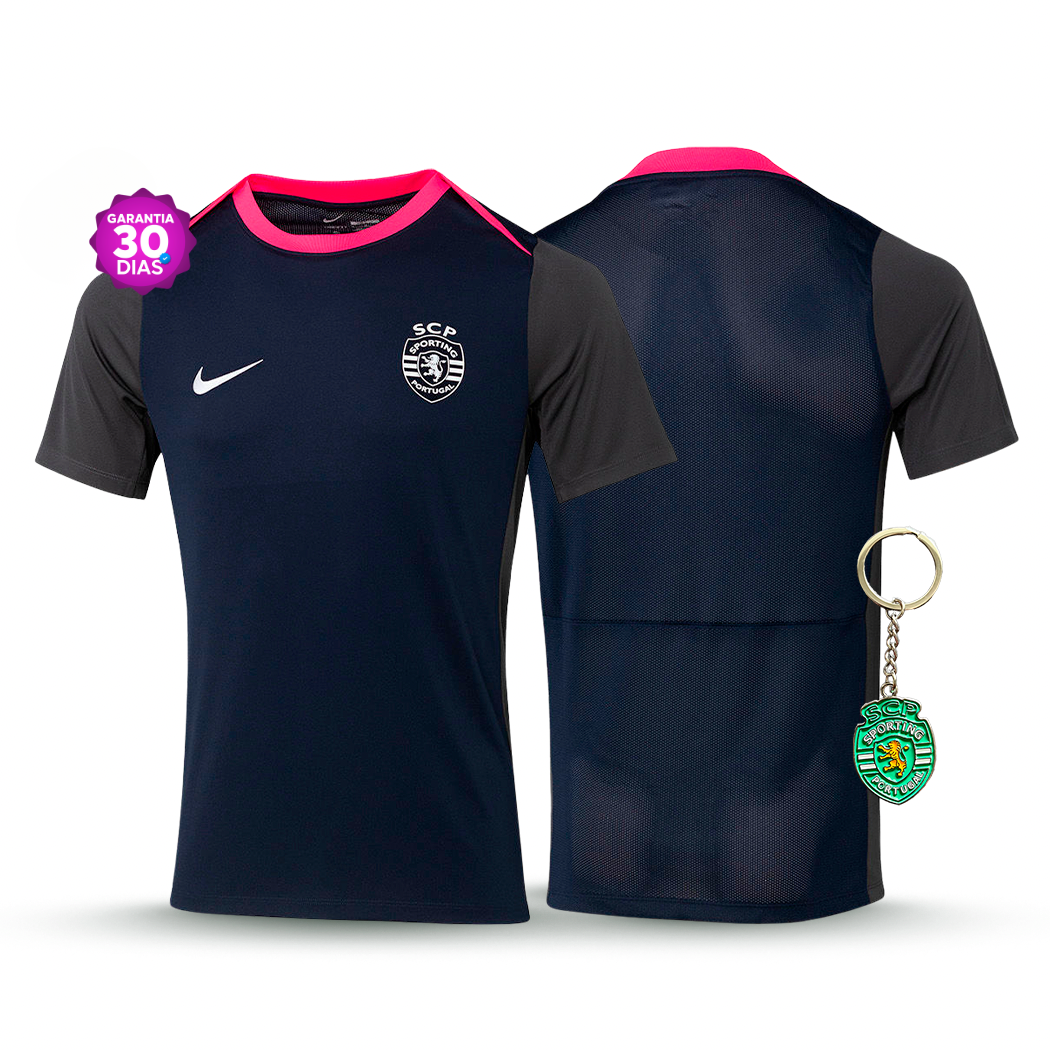 Camisola Sporting Treino Preta 2025/26 - ÚLTIMAS UNIDADES! 🔥💚
