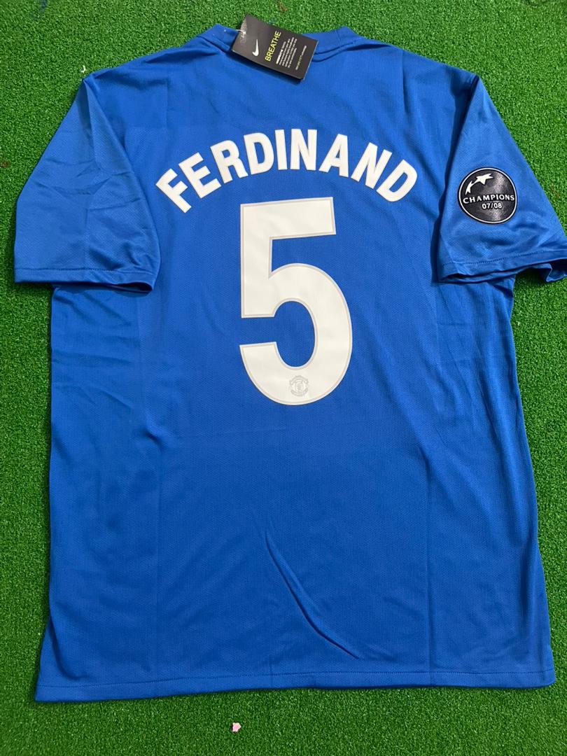 Rio Ferdinand Manchester United 2008 Retro Soccer Jersey Trikot Maillot Soccer Shirt Pulses Football