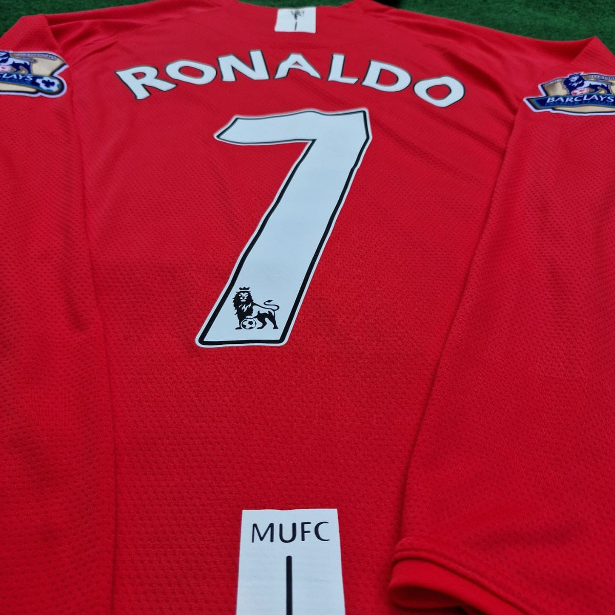 Cristiano Ronaldo Manchester United 2008 EPL Patch Retro Long Sleeve Jersey Pulses Football