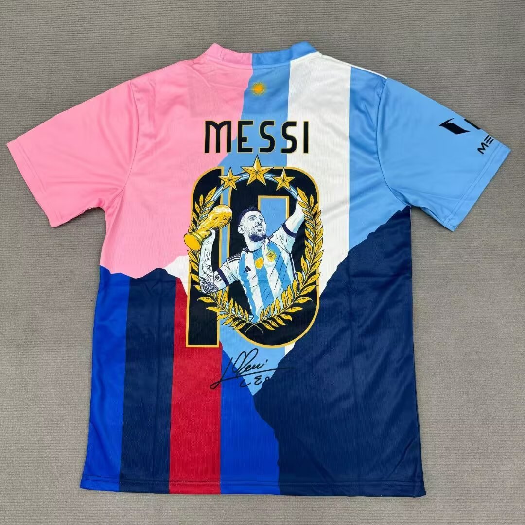 Lionel Messi GOAT Combo All Teams Commemorative Jersey Trikot Maillot Soccer Shirt Pulses Football