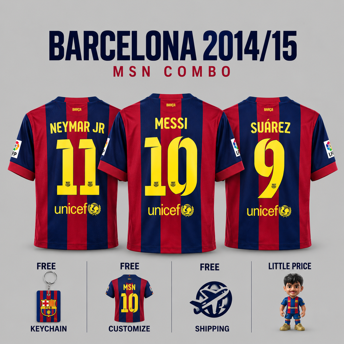 Barcelona MSN Legacy Trilogy – Special Edition Fan Shirt Pulses Football