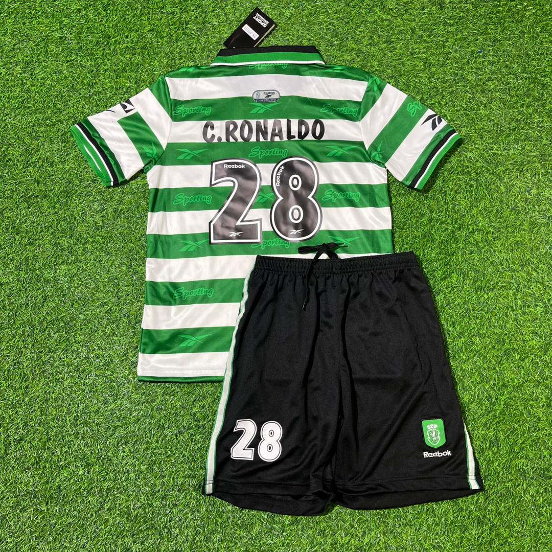 Cristiano Ronaldo First Football Team Sporting CP Lisbon Football Jersey Kit Pulses Football