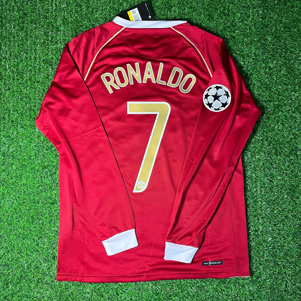 Cristiano Ronaldo #7 Manchester United 2006 2007 Red Golden Jersey Trikot Pulses Football