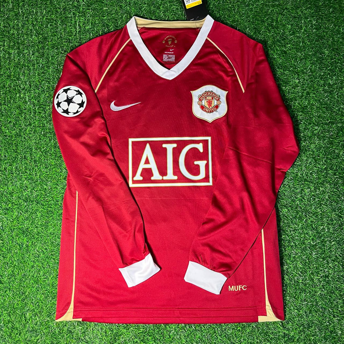 Cristiano Ronaldo #7 Manchester United 2006 2007 Red Golden Jersey Trikot Pulses Football