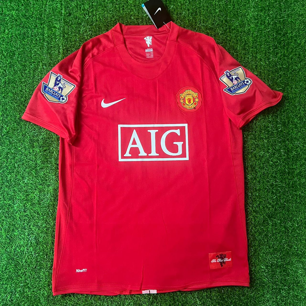 Ryan Giggs Manchester United 2007 2008 EPL Retro Red Jersey Trikot Pulses Football