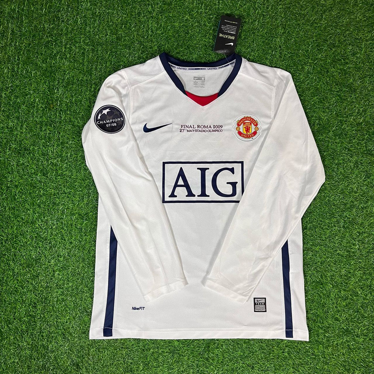 Cristiano Ronaldo Manchester United 2009 Champions Leage Final Rome Retro Long Sleeve Jersey Trikot Pulses Football