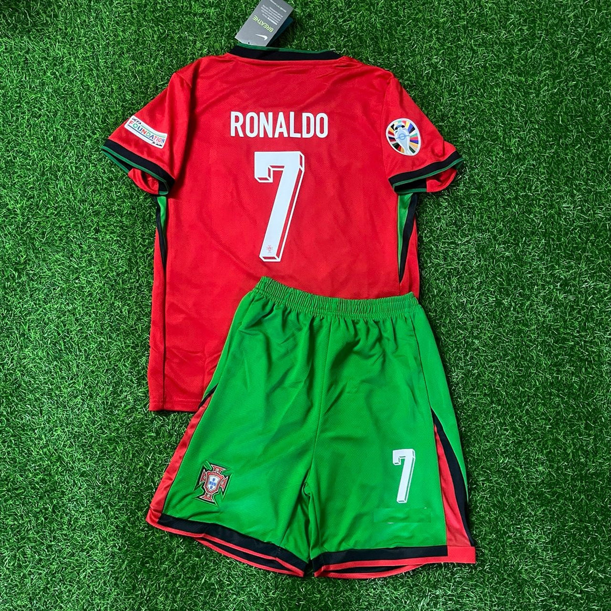 Cristiano Ronaldo Portugal Kids Children Home Jersey Pulses Football