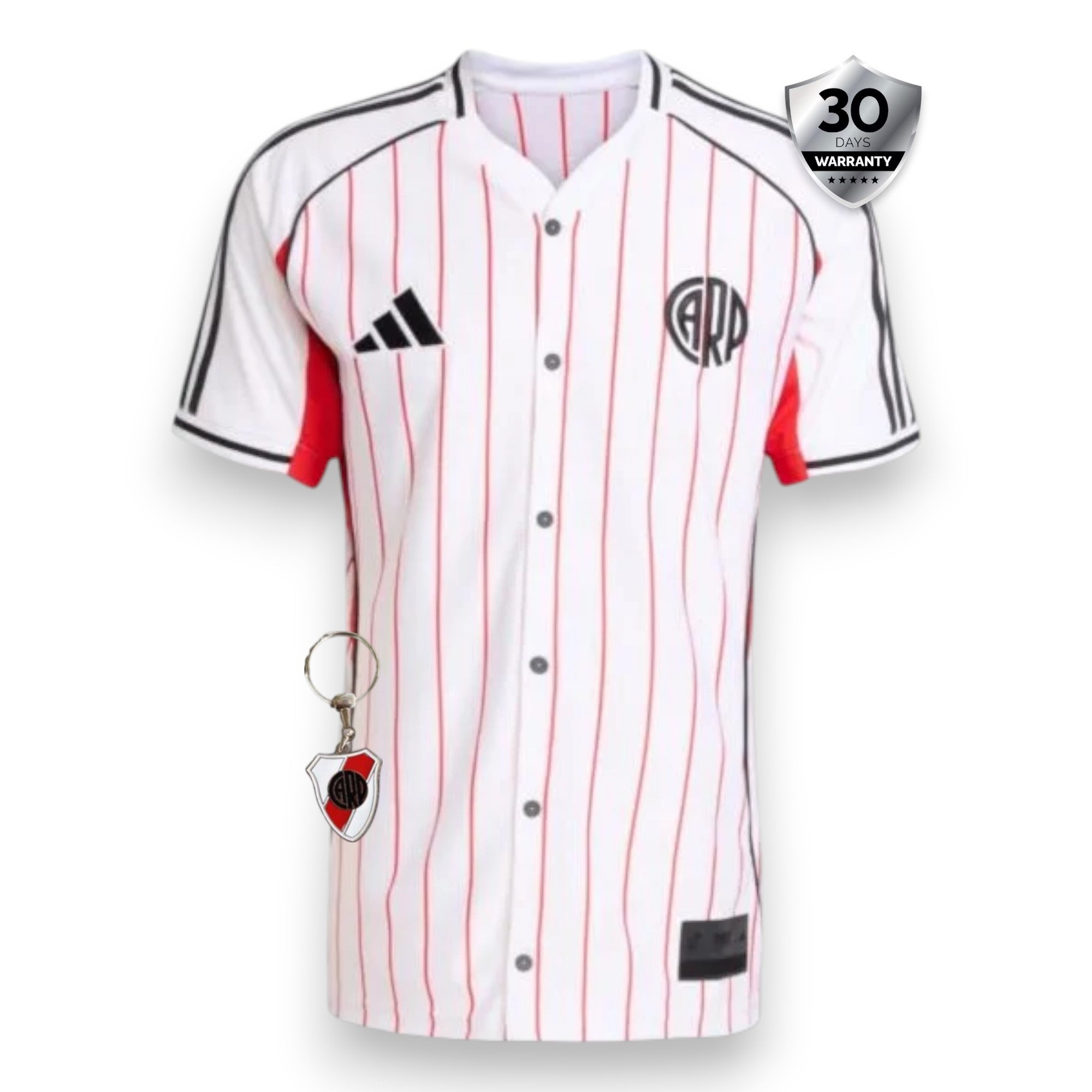 River Plate US Pack Full-Button Baseball Jersey Pulses Football