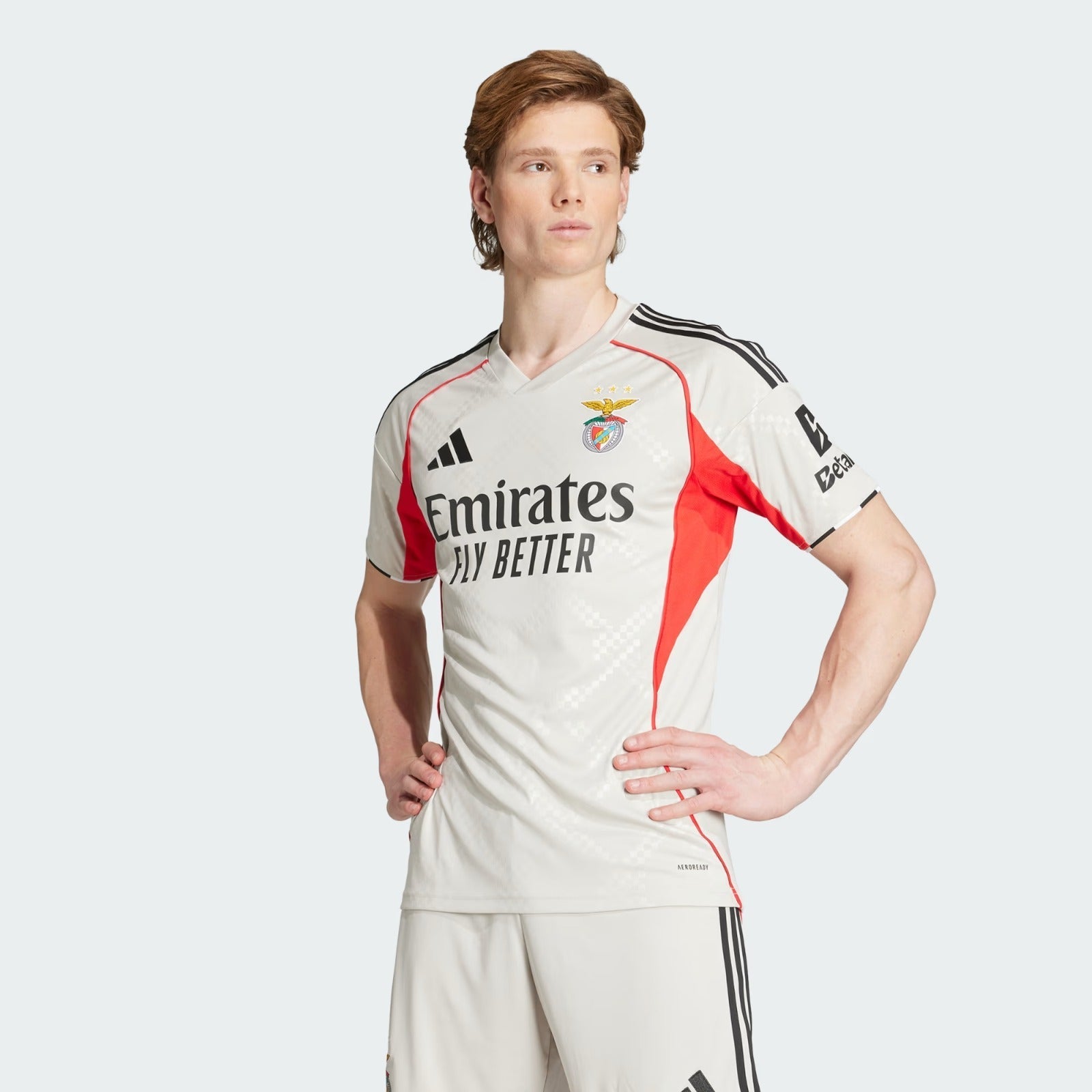 Camisola Benfica Alternativa Bege 2025/26 - ÚLTIMAS UNIDADES
