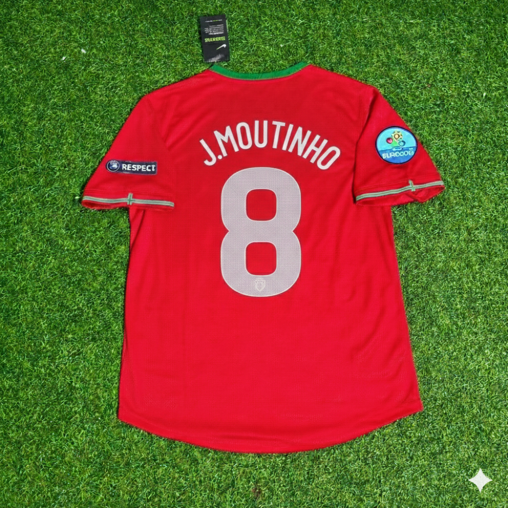 Joao Moutinho Portugal Euro 2012 Red Retro Football Jersey Kit Pulses Football
