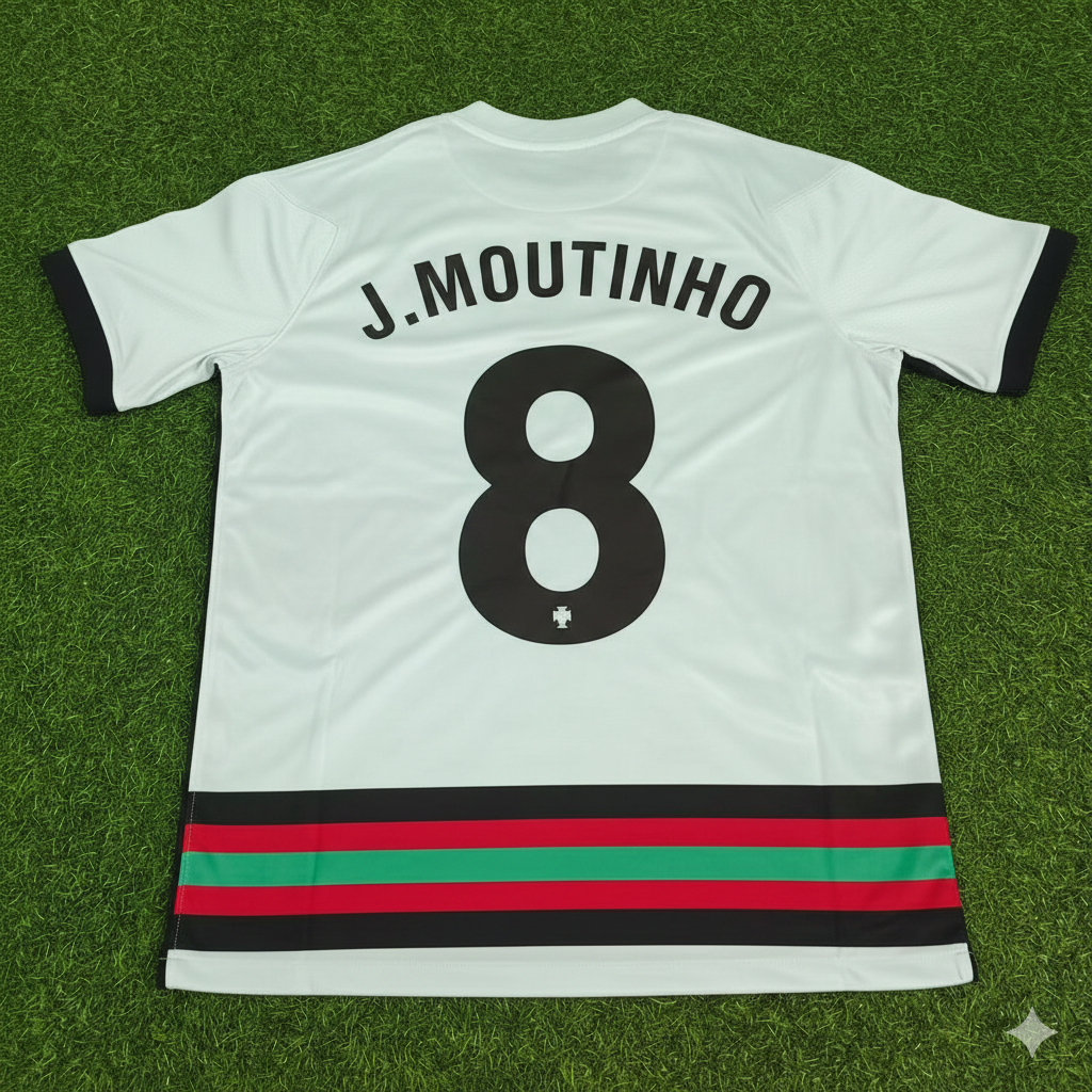 Joao Moutinho Portugal EURO 2020 Retro Away Football Jersey Pulses Football