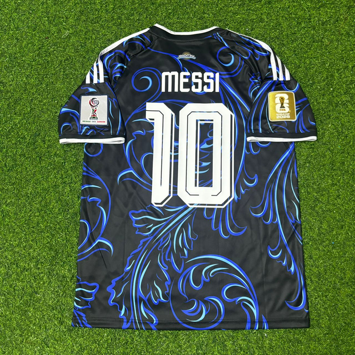 Lionel Messi #10 Argentina 2026 World Cup Golden Patch Football Jersey Kit Pulses Football