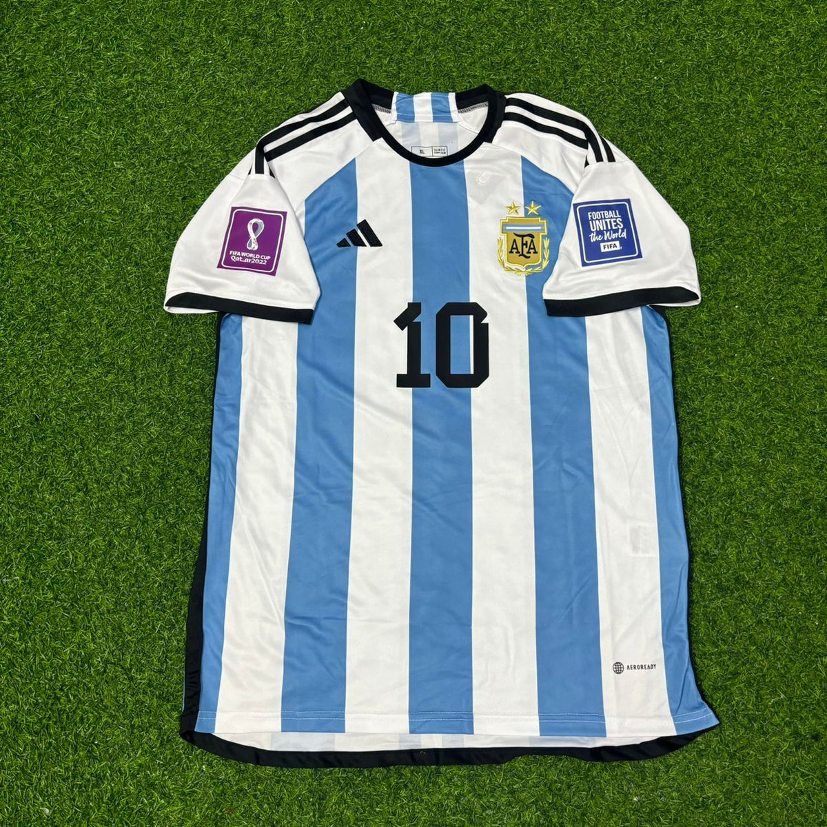 Lionel Messi Argentina 2022 World Cup Final Home Jersey Maillot Trikot Maglia Pulses Football