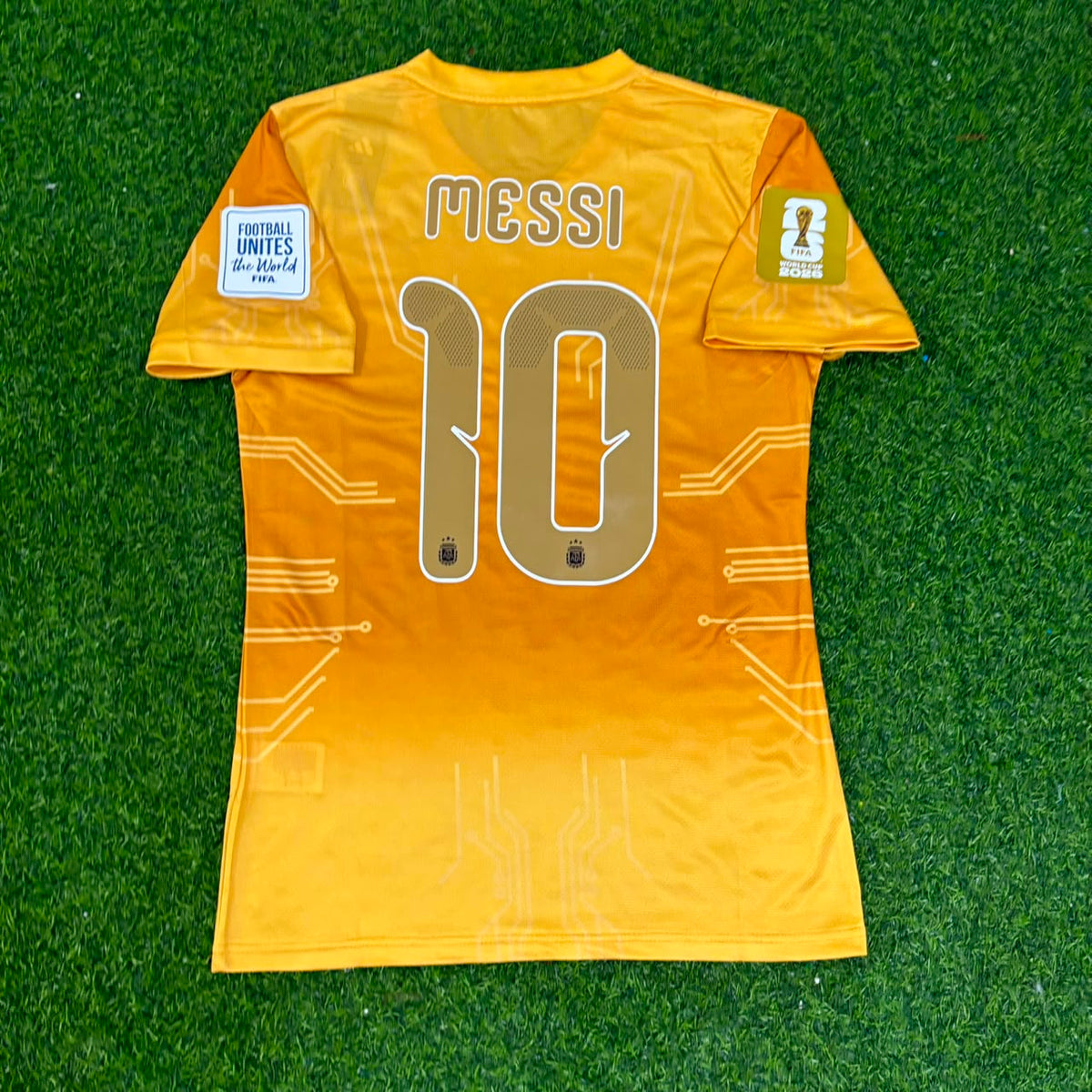 Lionel Messi Argentina 2026 World Cup Golden Special Edition Football Jersey Trikot Maillot Pulses Football