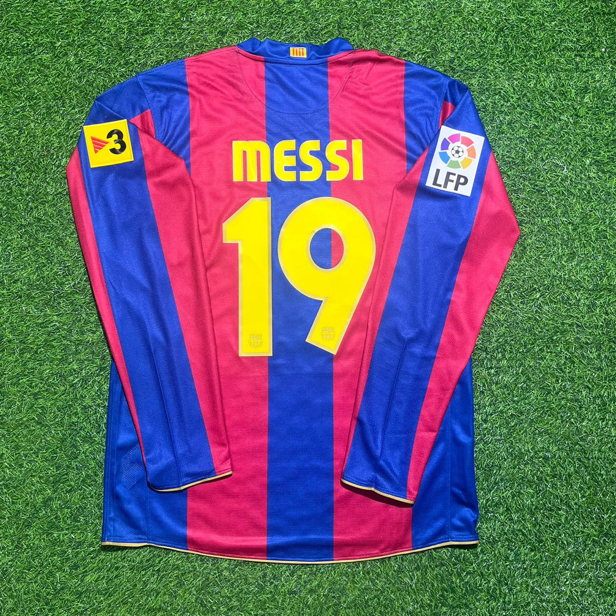 Lionel Messi Barcelona 2007-2008 Retro Football Jersey Pulses Football
