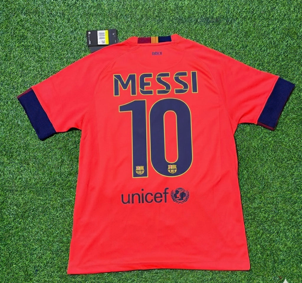 Lionel Messi 10- Barcelona 2014 Kit Season Retro Trikot Maillot Jersey Pulses Football