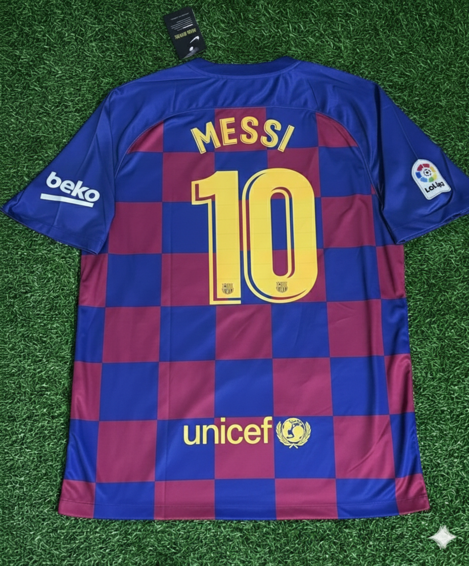 Lionel Messi – Barcelona 2019/20 Home Retro Jersey Trikot Maillot Soccer Shirt Pulses Football
