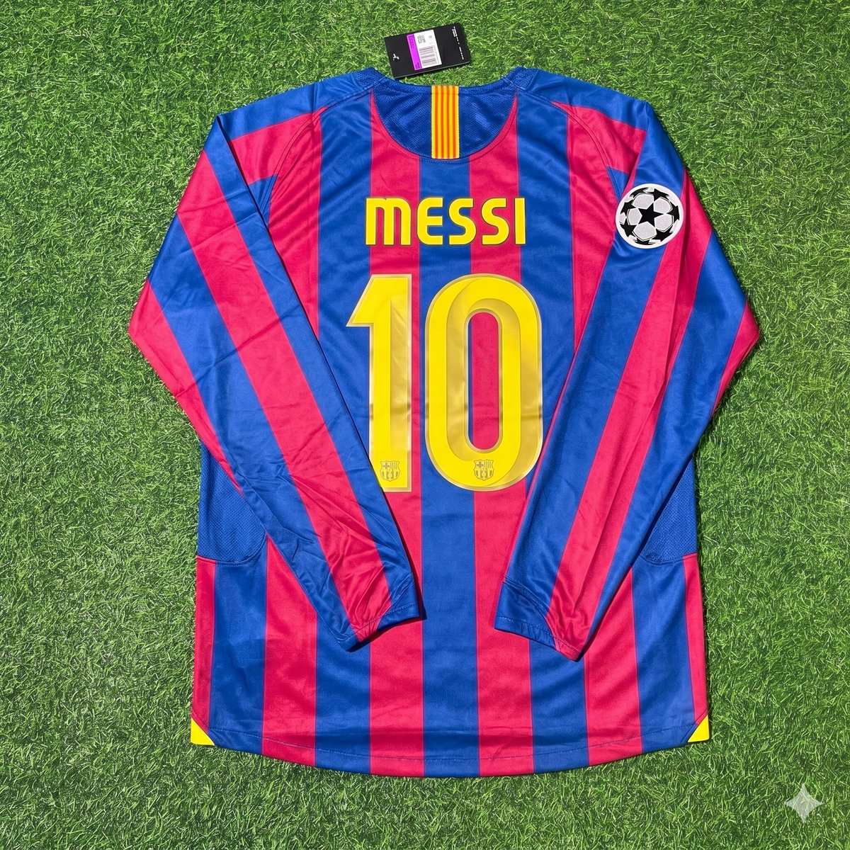 Lionel Messi Barcelona Retro Football Jersey Pulses Football
