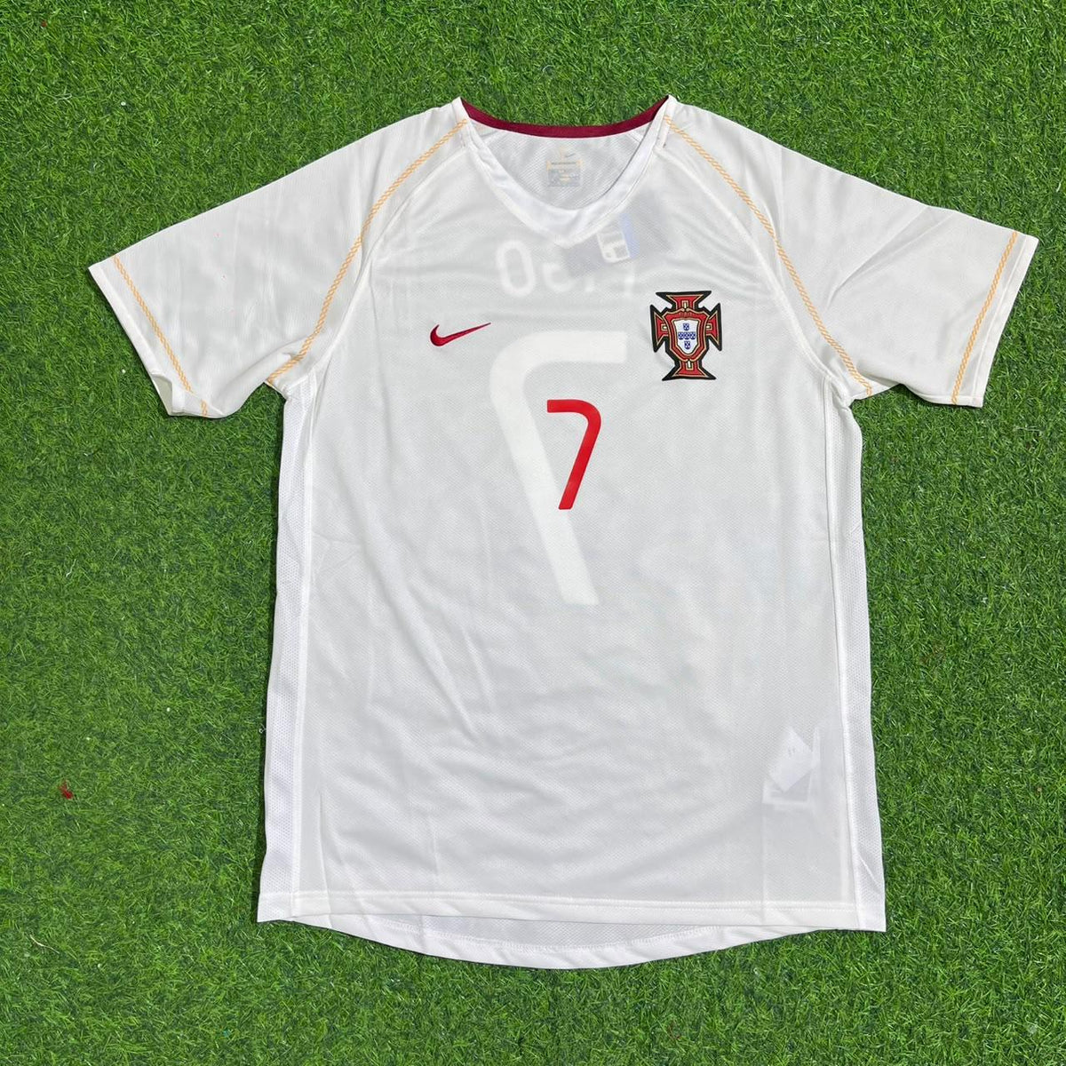 Luis Figo Portugal 2002 Retro White Debut Football Jersey Pulses Football