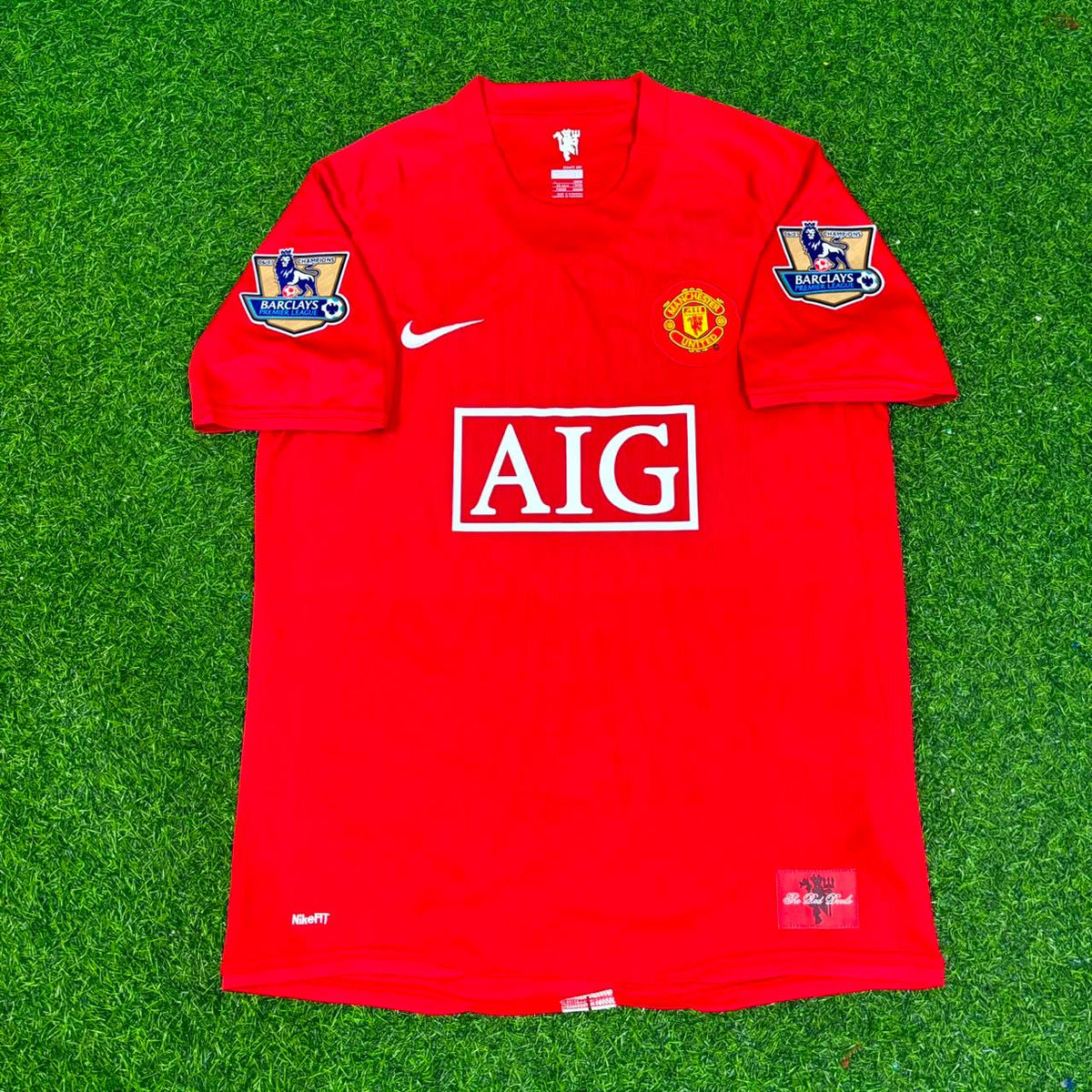 Luis Nani Manchester United 2007 2008 EPL Retro Red Jersey Trikot Pulses Football
