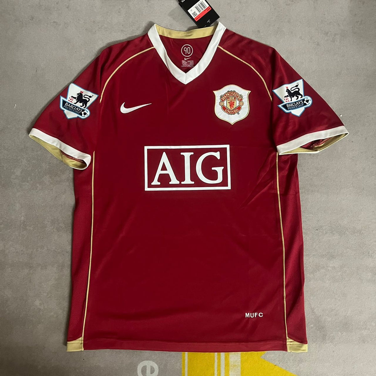 Nemanja Vidic Manchester United 2006/07 Red Kit Jersey Trikot Maglia Soccer Shirt Pulses Football