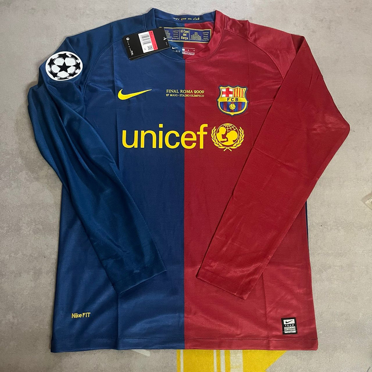 Lionel Messi Barcelona 2009 Roma Final Retro Jersey Trikot Maillot Soccer Shirt Pulses Football