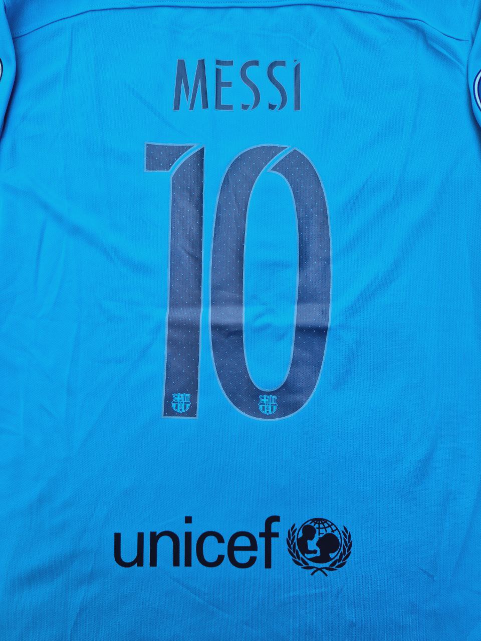 Lionel Messi Barcelona 2015-2016 Champions League Retro Jersey Maillot Trikot Maglia Pulses Football