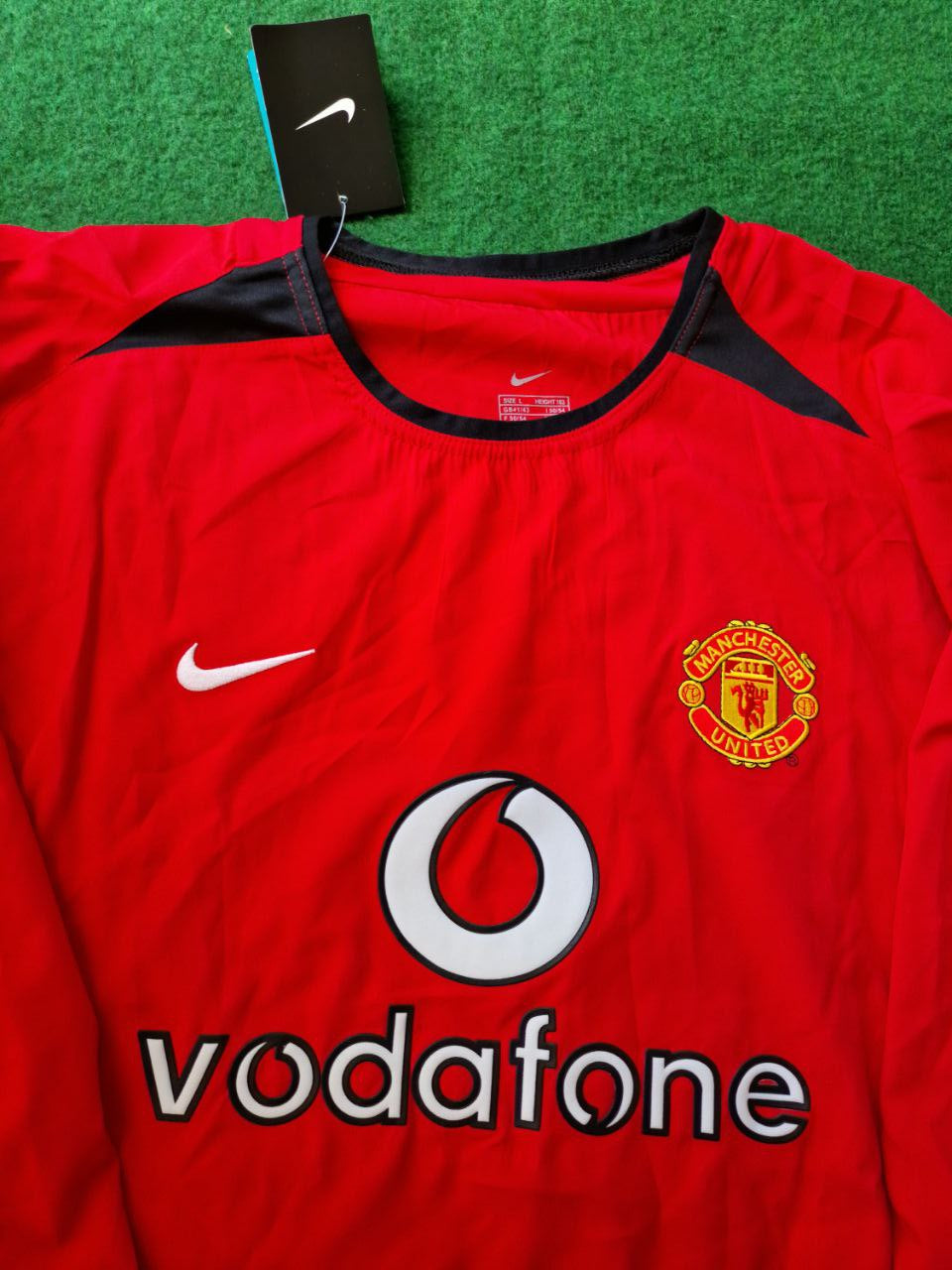 Cristiano Ronaldo Manchester United 2002 2004 Red Retro Long Sleeve Jersey Trikot Maillot Pulses Football