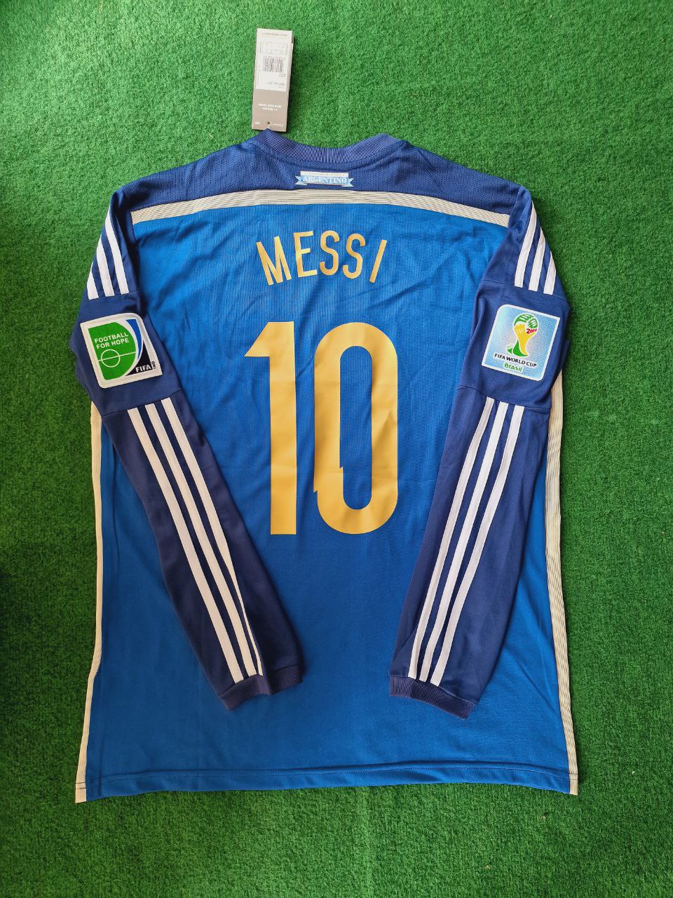Lionel Messi Argentina 2014 World Cup Retro Football Jersey Pulses Football