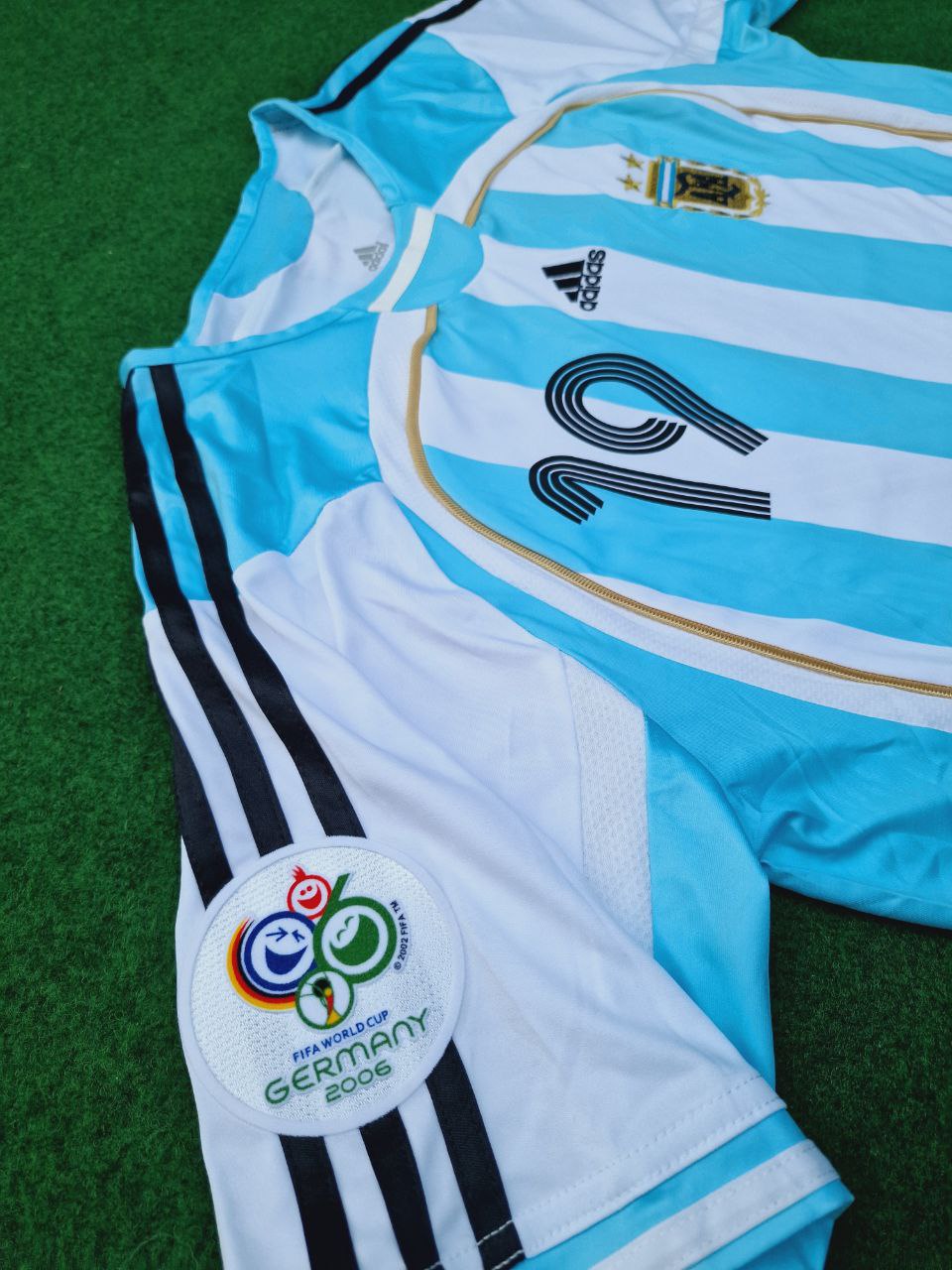 Lionel Messi Argentina 2006 World Cup Retro Soccer Jersey Maillot Trikot Maglia Pulses Football