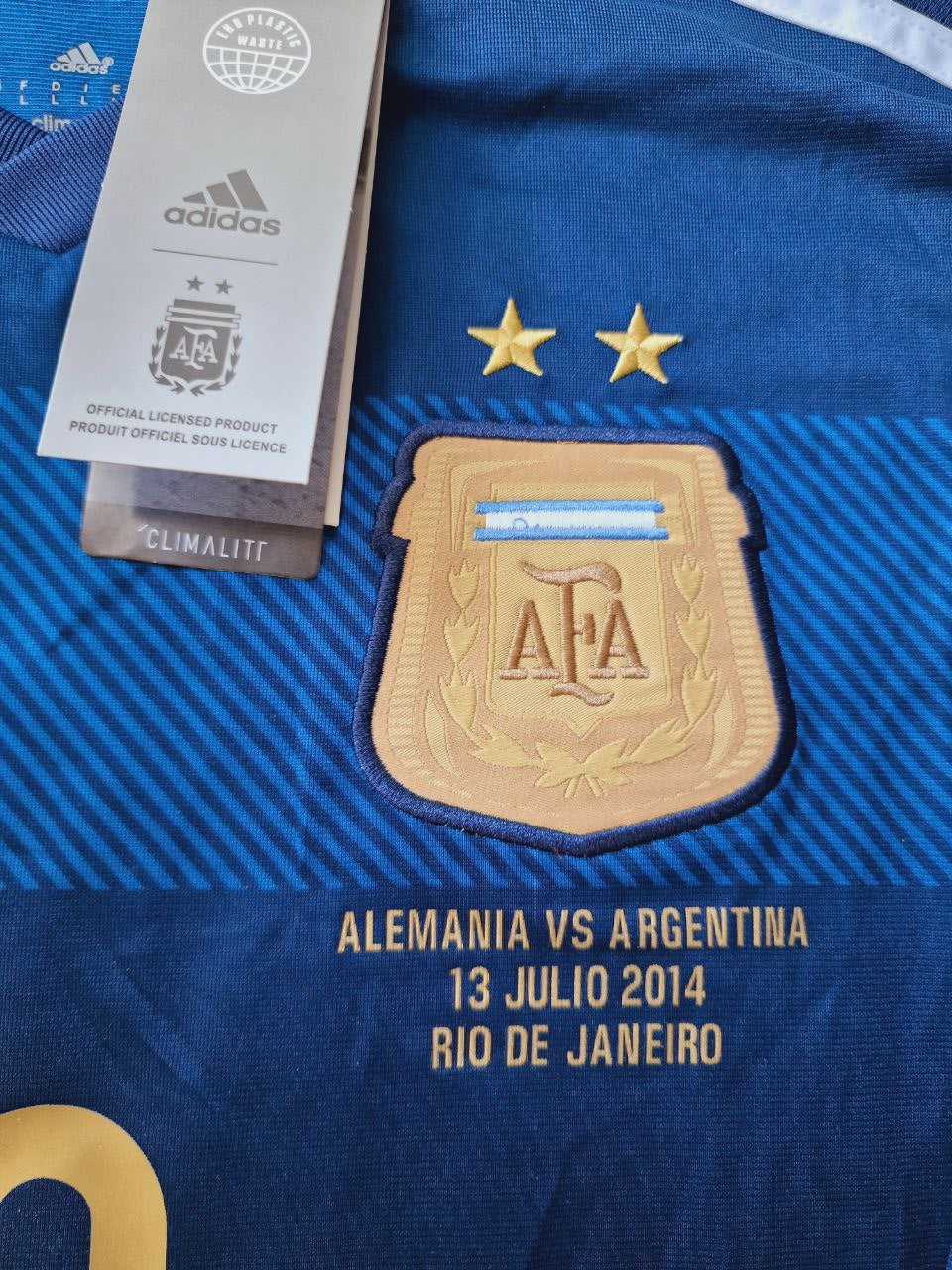Lionel Messi Argentina 2014 World Cup Retro Football Jersey Pulses Football