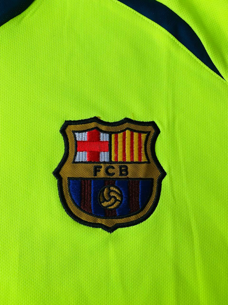 Lionel Messi #30 Barcelona 2005 2006 Green Yellow Retro Jersey Trikot Maillot Soccer Shirt Pulses Football