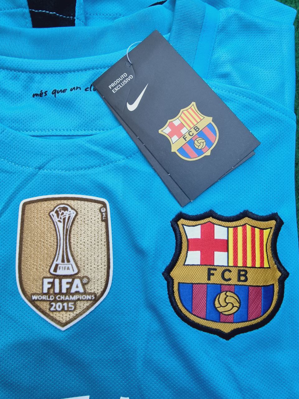 Lionel Messi Barcelona 2015-2016 Champions League Retro Jersey Maillot Trikot Maglia Pulses Football