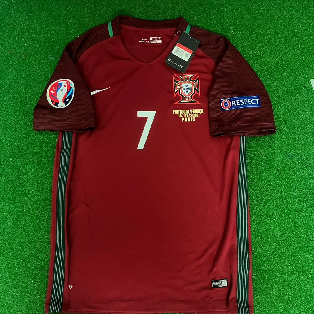 Cristiano Ronaldo Portugal EURO 2016 Final Retro Jersey Trikot Maglia Pulses Football