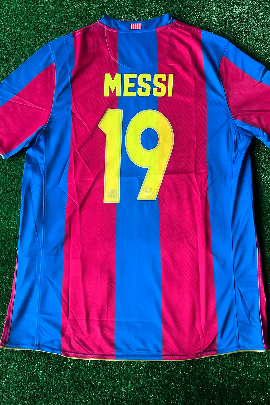 Lionel Messi Barcelona 2007 2008 Retro Jersey Maillot Trikot Maglia Pulses Football
