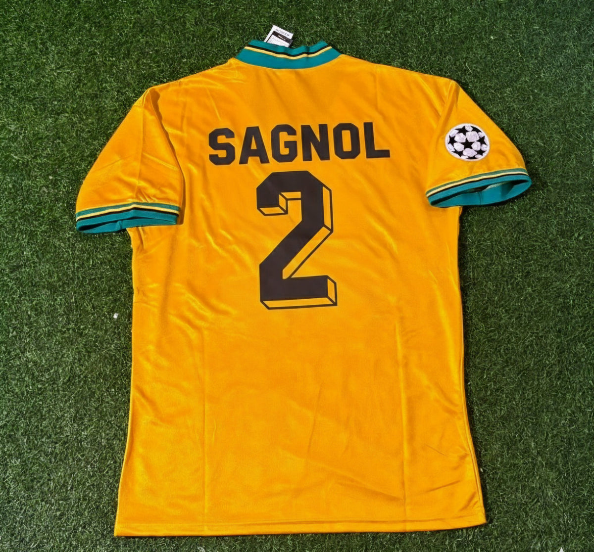 Willy Sagnol Bayern Munich Yellow Retro Football Jersey Kit Pulses Football