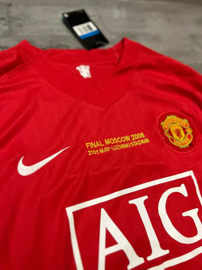Manchester United 07/08 I Home Jersey - Long Sleeve Retro Version